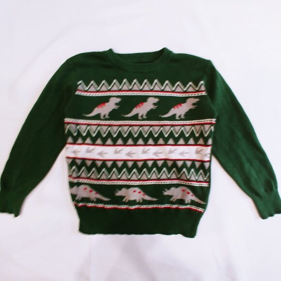 Andy & Evan Fair Isle Dinosaurs Sweater 3T - Picture 2 of 8